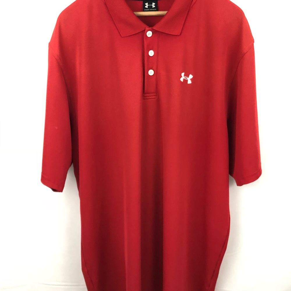 Under Armour Men’s Red Golf Polo (Size XL) - Picture 3 of 8
